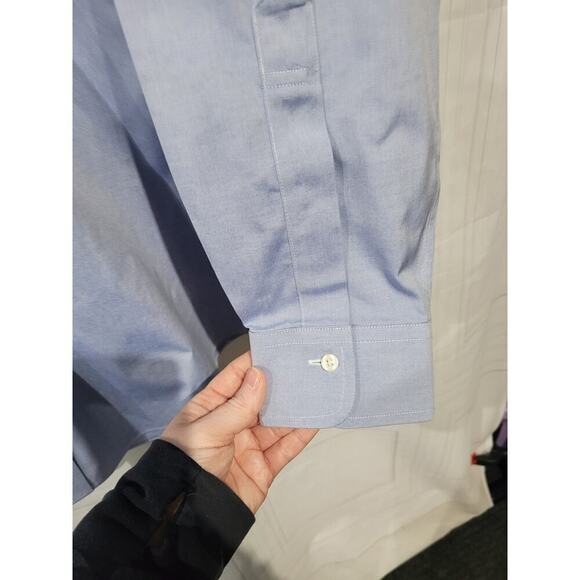 Brooks Brothers SZ 16/33 Button Down Dress Shirt Light Blue Slim Fit Cotton - Picture 5 of 6